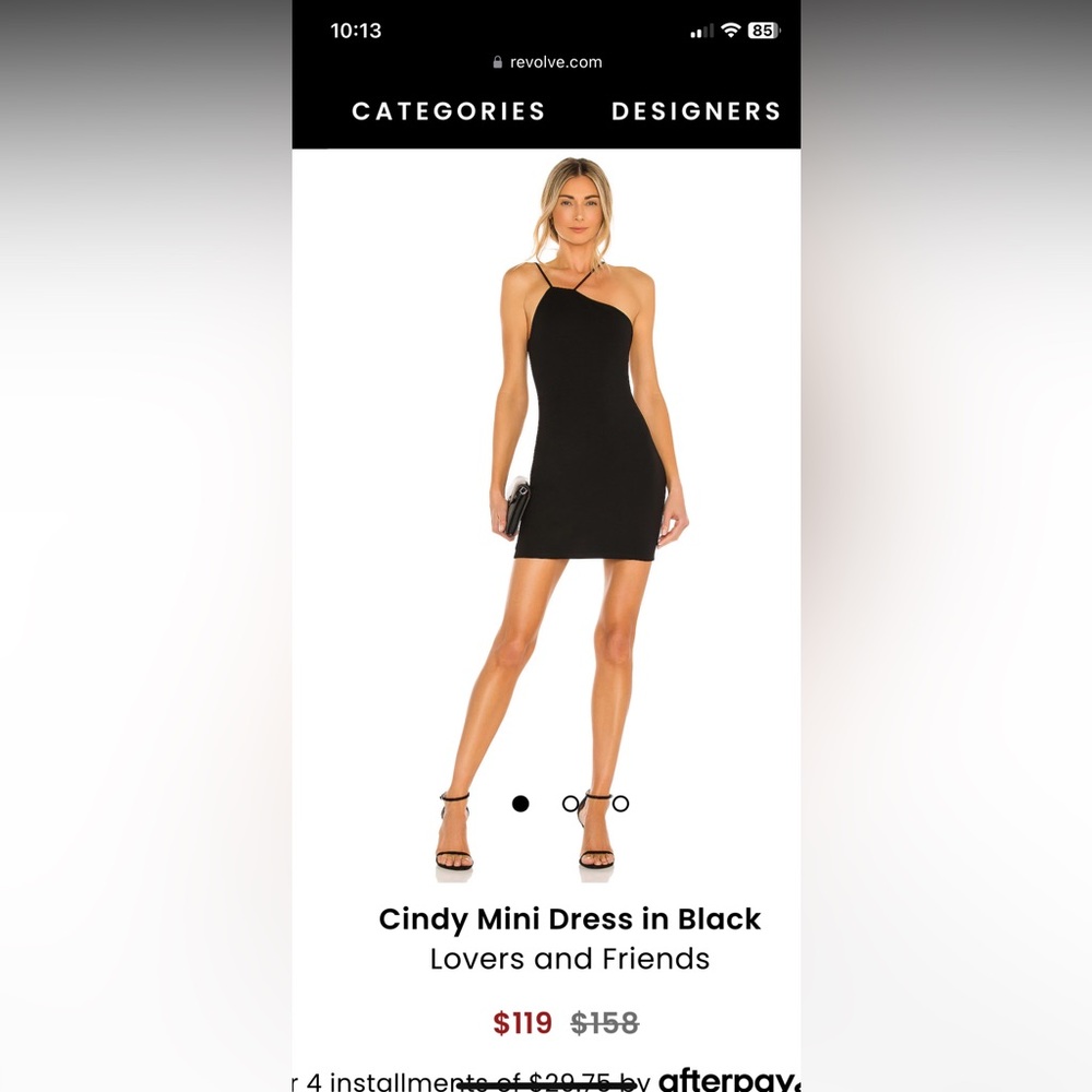 Lovers and Friends Cindy black mini dress